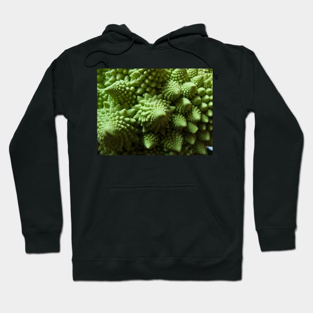 Green Romanesco cauliflower Hoodie by Reinvention